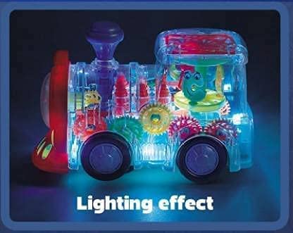 Goyal's Transparent Gear Big Engine 3D Concept Toys - 360° Rotating Vehicle, Gear Simulation Technology with Engine Sound and Colorful Lights for Kids 1 Year & Above (Gear Engine Large)