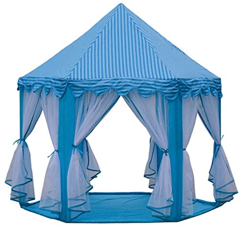 Goyal's Baby Kids Dream Castle Theme Play Tent House for Children Play Indoor Outdoor Games, Big Size 1-10 Years (Blue)