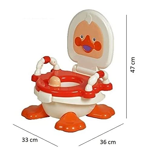 Goyal's Baby Duck Potty Training Seat with Removable Bowl and Closable Cover with Handle - Pink