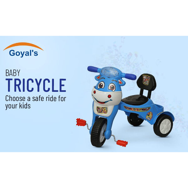 Goyal's Happy Birthday Baby Tricycle Ride-On with Music & Lights