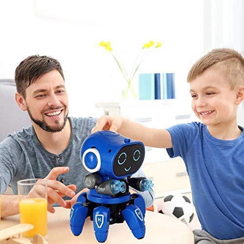 Goyal's Bot Robot Octopus Style | Colorful Lights and Music | All Direction Movement | Dancing Robot Toys for Kids | (Blue)