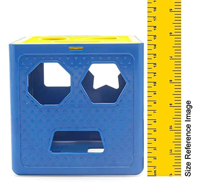 Goyal's Jumbo Size Baby Blocks Shape Sorter Toy - Children's Blocks Includes 18 Shapes - Color Recognition Shape Toys with Colorful Sorter Cube Box for Baby Boys & Girls - Multicolor