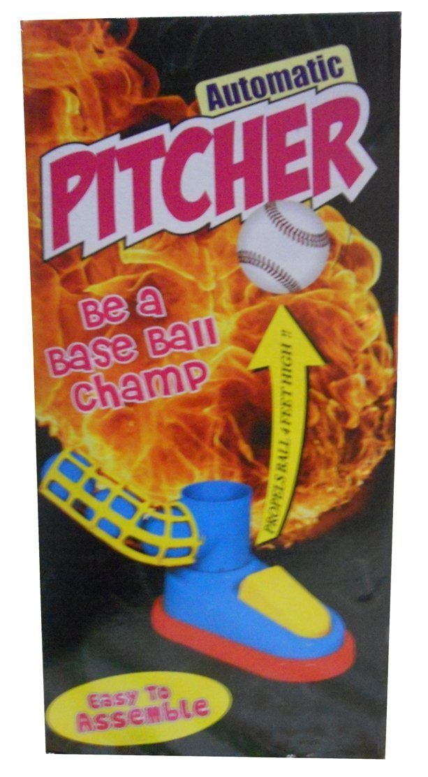 Goyal's Automatic Plastic Pitcher Power Shot Game, Unbreakable, Includes 1 Bat, 3 Balls