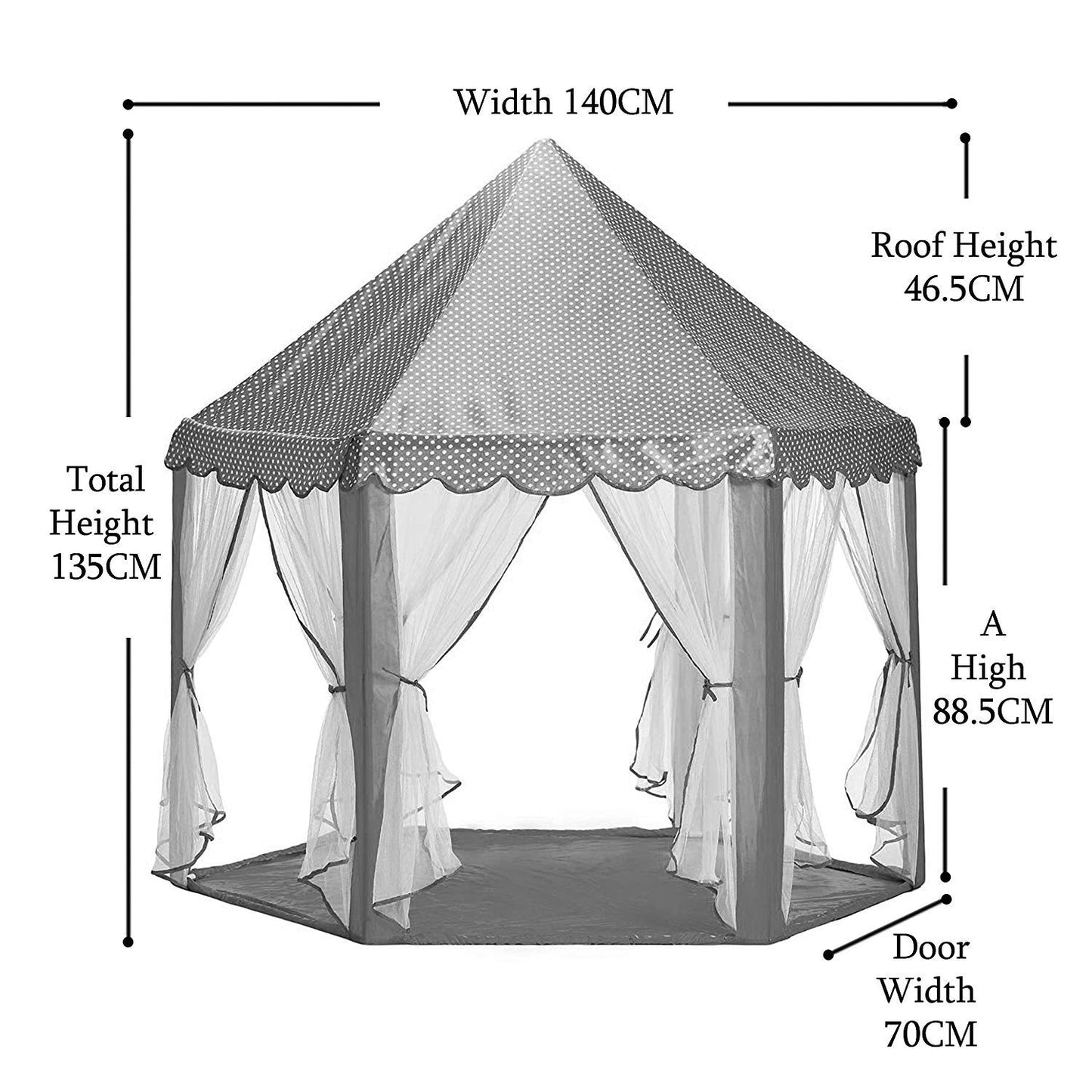 Goyal's Baby Kids Dream Castle Theme Play Tent House for Children Play Indoor Outdoor Games, Big Size 1-10 Years (Blue)