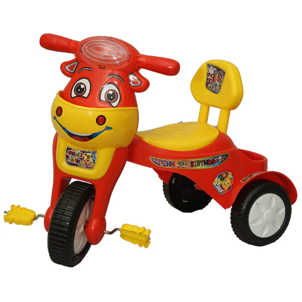 Goyal's Happy Birthday Baby Tricycle Ride-On with Music & Lights