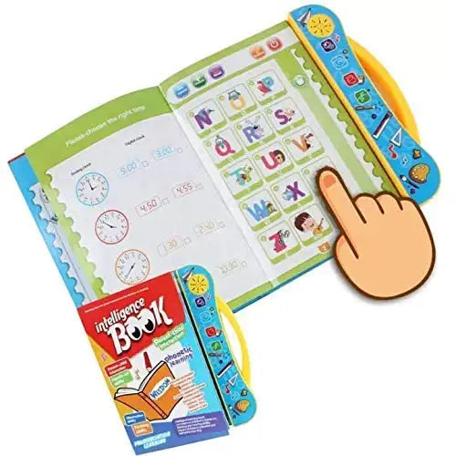 Goyal's Intelligence Book Sound Book for Children, English Letters & Words Learning Book, Fun Educational Toys. Activities with Numbers, Shapes Learning Book for Toddlers