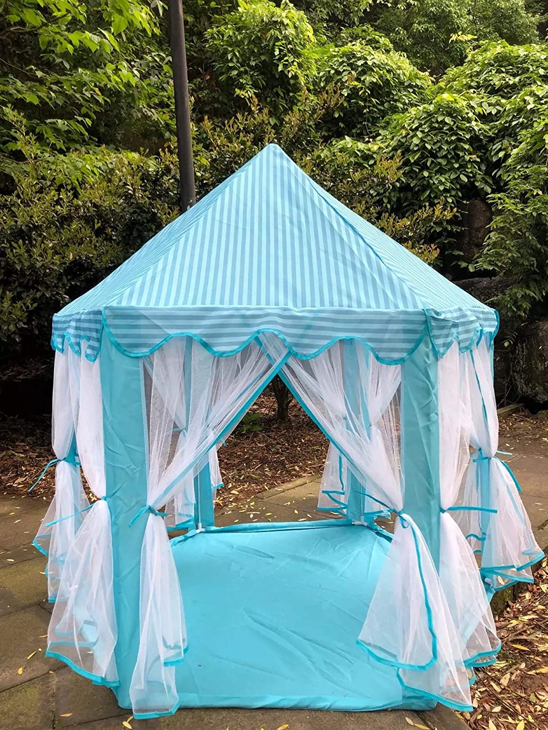 Goyal's Baby Kids Dream Castle Theme Play Tent House for Children Play Indoor Outdoor Games, Big Size 1-10 Years (Blue)