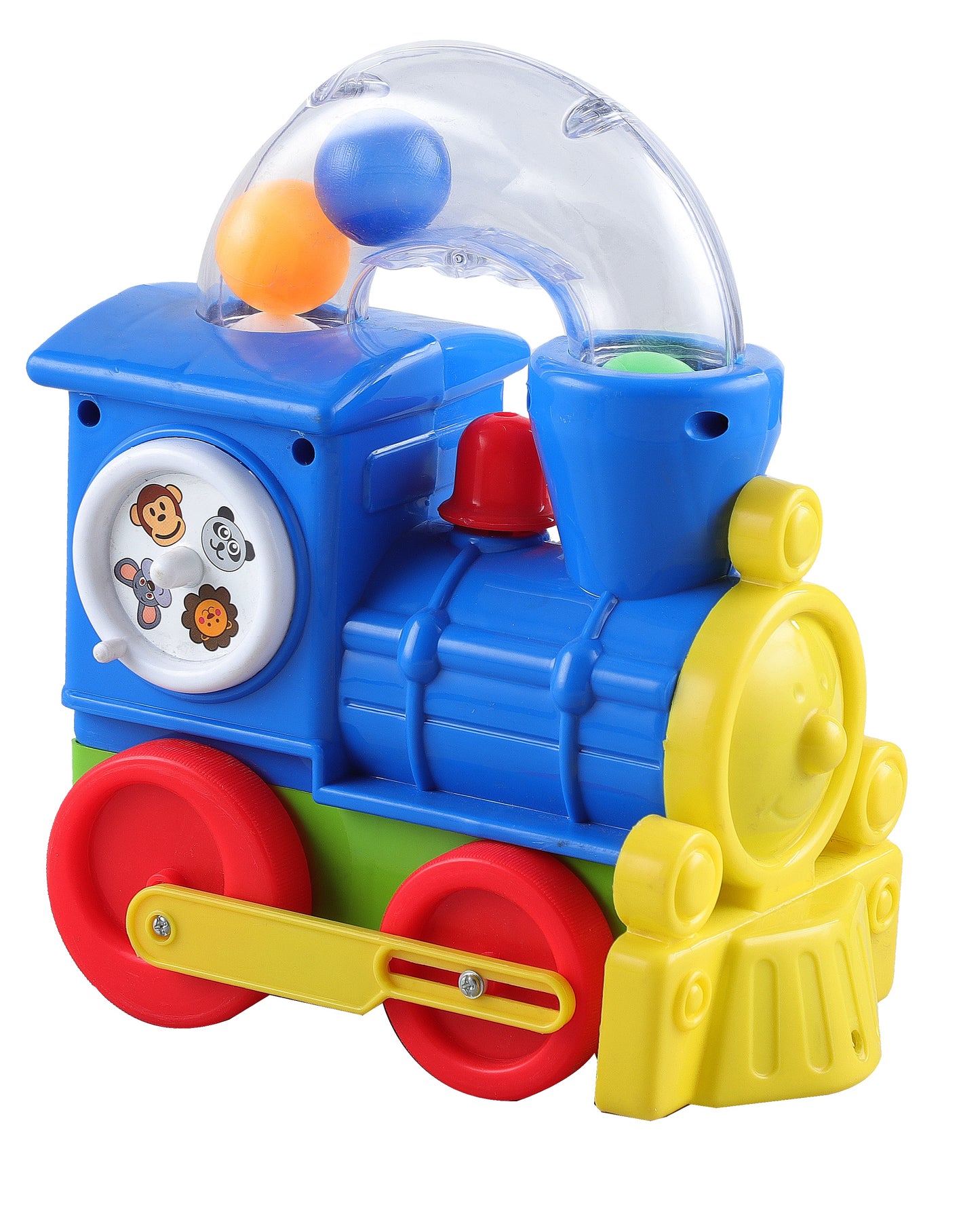 Goyal's Action Loco Engine Toy Train with Blowing Balls & Moving Pistons for Baby Kids Above 12 Months