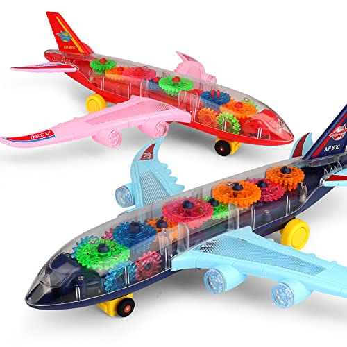 Goyal's Transparent Gear Airplane Wide Wings 3D Concept Toy - Moving G