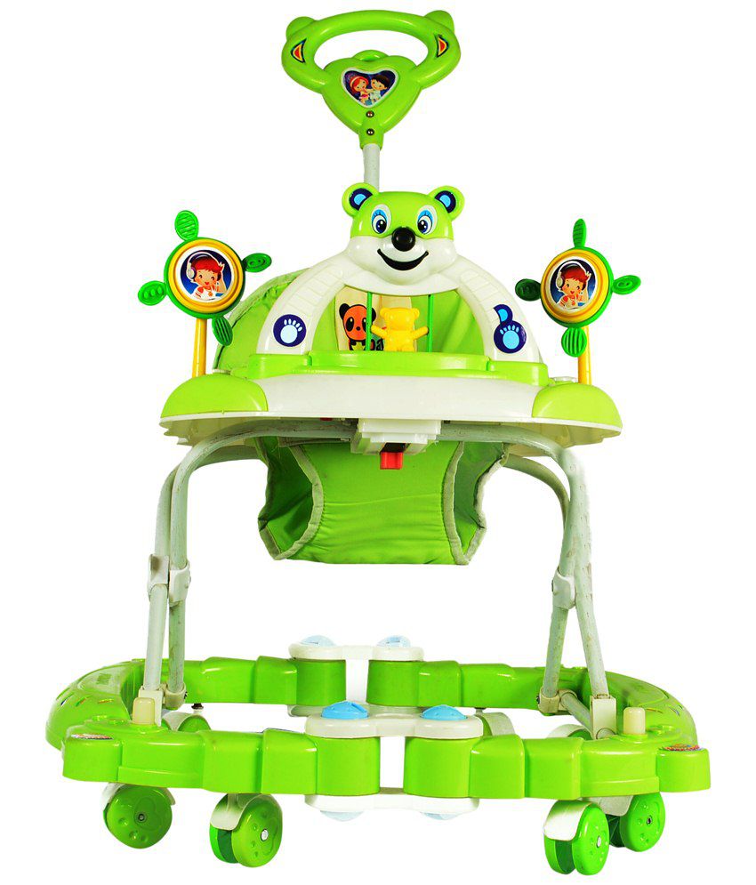 Products Goyal's Baby Musical Rocker Cum Walker - Foldable & Height Adjustable - Green