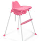 Goyal's 3 in 1 - Easy to Clean Bobo Pink Baby Dining Chair with Footrest and Tray, Upto 20 kgs