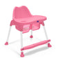 Goyal's 3 in 1 - Easy to Clean Bobo Pink Baby Dining Chair with Footrest and Tray, Upto 20 kgs