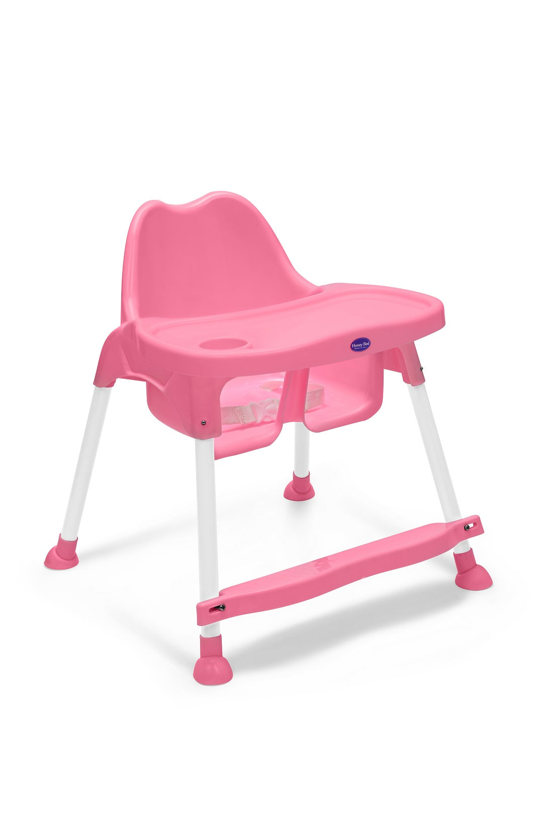 Goyal's 3 in 1 - Easy to Clean Bobo Pink Baby Dining Chair with Footrest and Tray, Upto 20 kgs