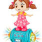 Goyal's 360 Degree Rotating Musical Dancing Girl Doll Toy with Attractive Multi Color Flashing Lights (Sit Girl)