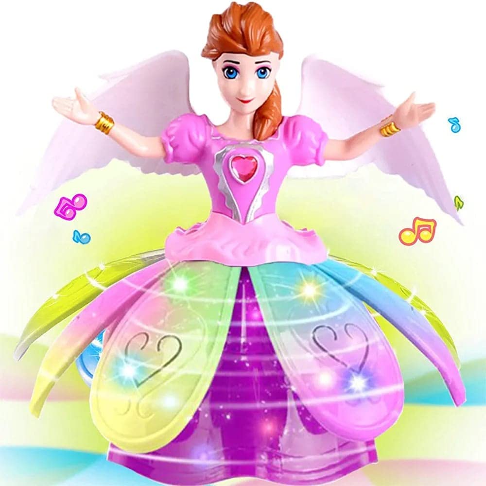 Goyal's Dancing Angel परी Doll Girl 360 Degree Rotating with Music & Flashing Lights Toy for Kids