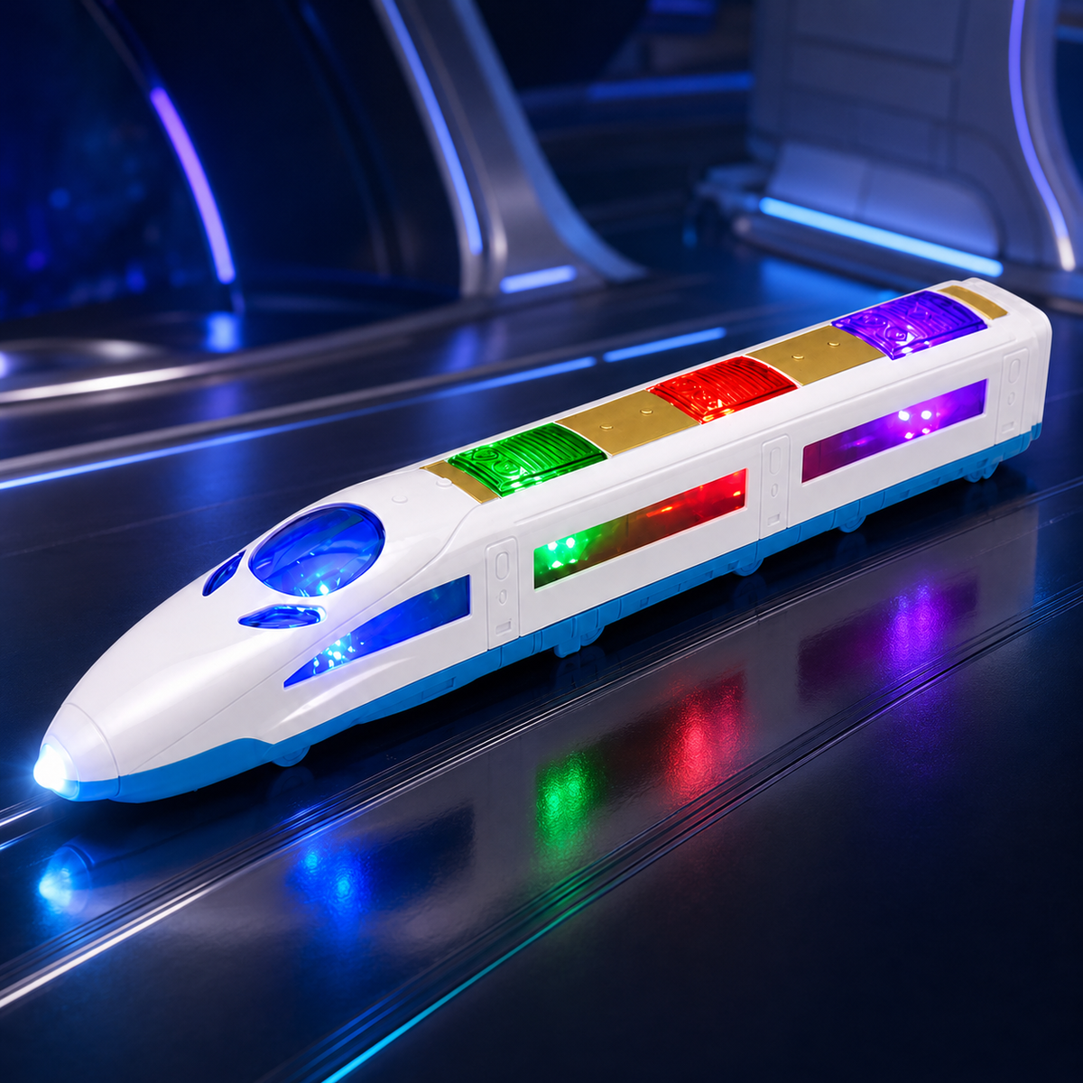 Goyal's High Speed Bullet Train for Kids with 3D Flashing Lights & Funny Musical Sounds