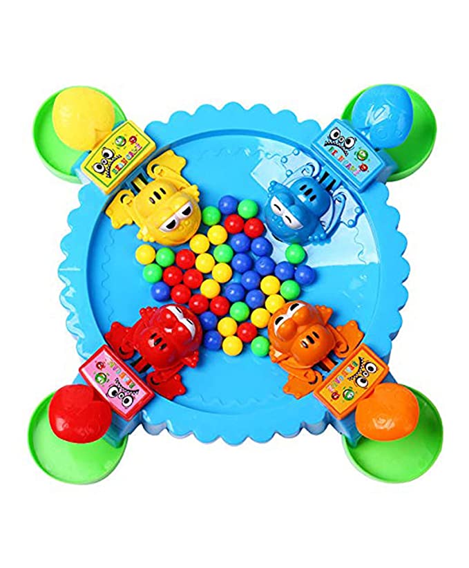 Goyal's 4 Players Hungry Frog Game, Funny Hungry Frog Eating Beans Game, (Best for Gift to Kids)- Multicolor