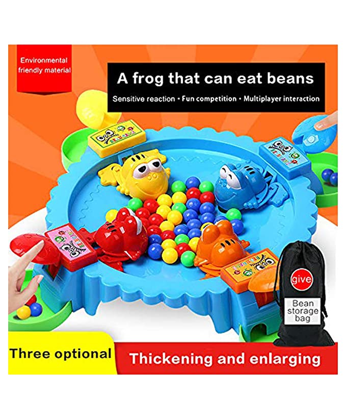 Goyal's 4 Players Hungry Frog Game, Funny Hungry Frog Eating Beans Game, (Best for Gift to Kids)- Multicolor