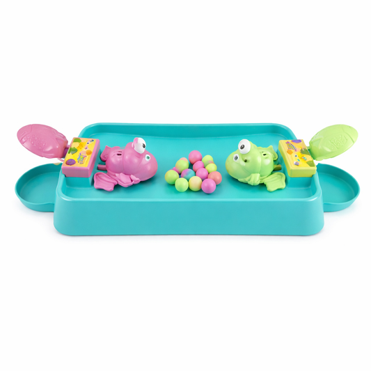 Goyal's 2-Player Hungry Frog Game for Kids | Funny Frog Bean Eating Family Board Game | Fast Button Pressing Reaction & Strategy Game | No Batteries Required | Multicolour