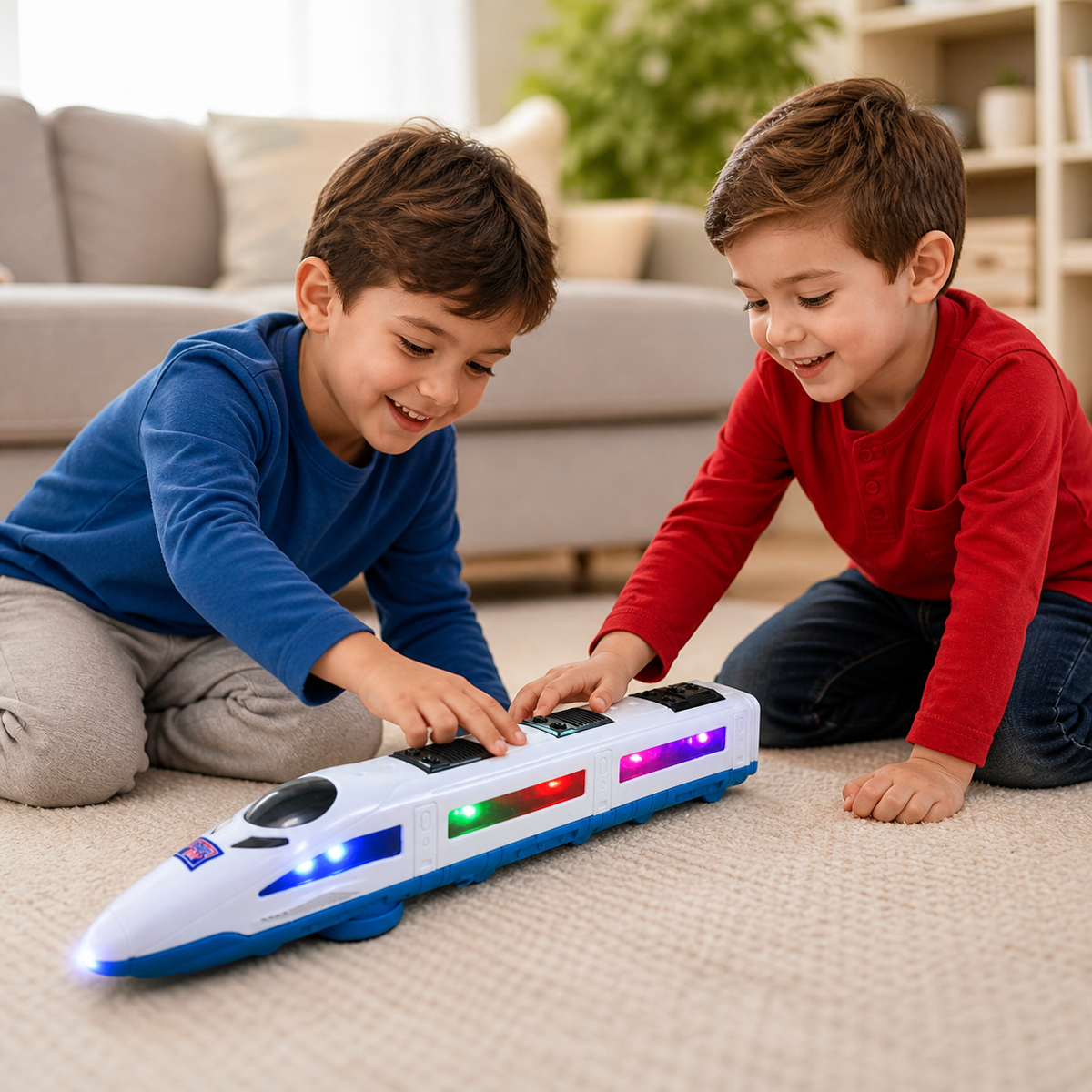 Goyal's High Speed Bullet Train for Kids with 3D Flashing Lights & Funny Musical Sounds