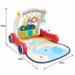 Goyal's 2-in-1 Musical Baby Play Gym & Push Walker | Activity Mat with Play Piano, Lights, Hanging Rattles & Tummy Time Mat | Convertible Baby Activity Centre | Multicolour