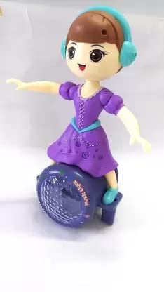Goyal's 360° Rotating Musical Dance Study Girl Party All Night Toy with Attractive Multi Color Flashing Lights (Party Doll)