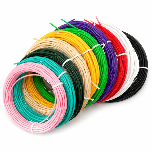 Goyal's 3D Pen Filament Refills, PLA Material, Low Temperature Safe, Non-Toxic and Odorless, Smooth Drawing Flow, Vibrant Colors 5 Meters Each - Pack of 10