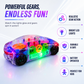 Goyal's Transparent Gear Vehicle Toy | 360° Rotating Multicolour Gear Toy with Lights & Music | Interactive 3D Concept Toy for Kids | Battery Operated