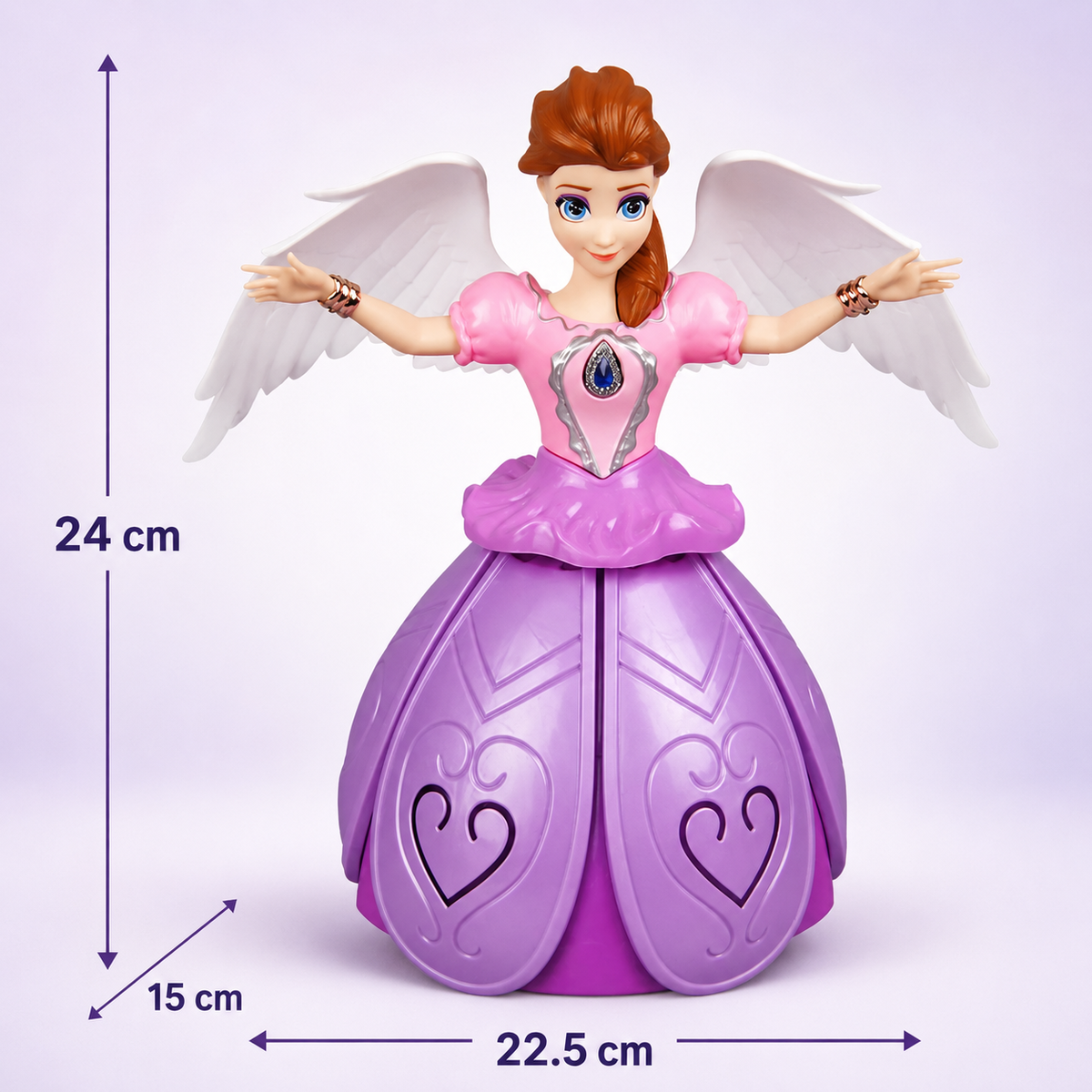 Goyal's Dancing Angel परी Doll Girl 360 Degree Rotating with Music & Flashing Lights Toy for Kids