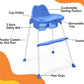 Goyal's 3 in 1 - Easy to Clean Bobo Blue Baby Dining Chair with Footrest and Tray, Upto 20 kgs