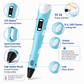 Goyal's 3D Printing Pen for Kids & Adults | Adjustable Speed & Temperature with LCD Display | 3D Drawing Pen for DIY, Art & Craft Projects | Includes 3 PLA Filaments