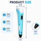 Goyal's 3D Printing Pen for Kids & Adults | Adjustable Speed & Temperature with LCD Display | 3D Drawing Pen for DIY, Art & Craft Projects | Includes 3 PLA Filaments
