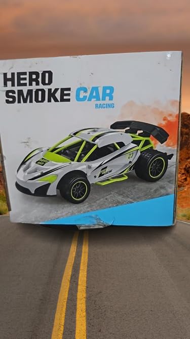 Goyal's Rechageable Hero Smoke Mist Spray Racing Runner Car Toys 2.4 GHz with LED Light and Sound Electric Toy for Kids, Multicolor