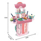 Goyal's 3 in 1 Portable Pretend Food Party Role Cooking Kitchen Play Set Toy for Boys and Girls - Pink