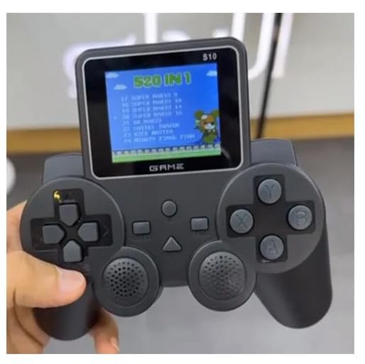 Goyal's S10 Controller Gamepad Digital Game Player, 520 in 1 Classic Games, Built-in Screen, Black, Connect TV