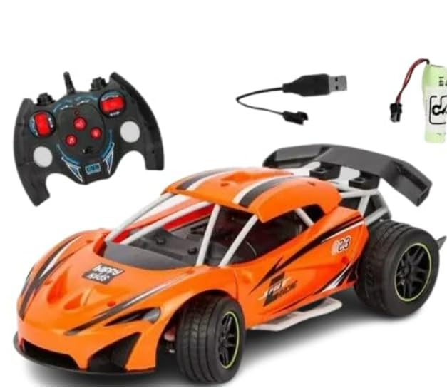 Goyal's Rechageable Hero Smoke Mist Spray Racing Runner Car Toys 2.4 GHz with LED Light and Sound Electric Toy for Kids, Multicolor