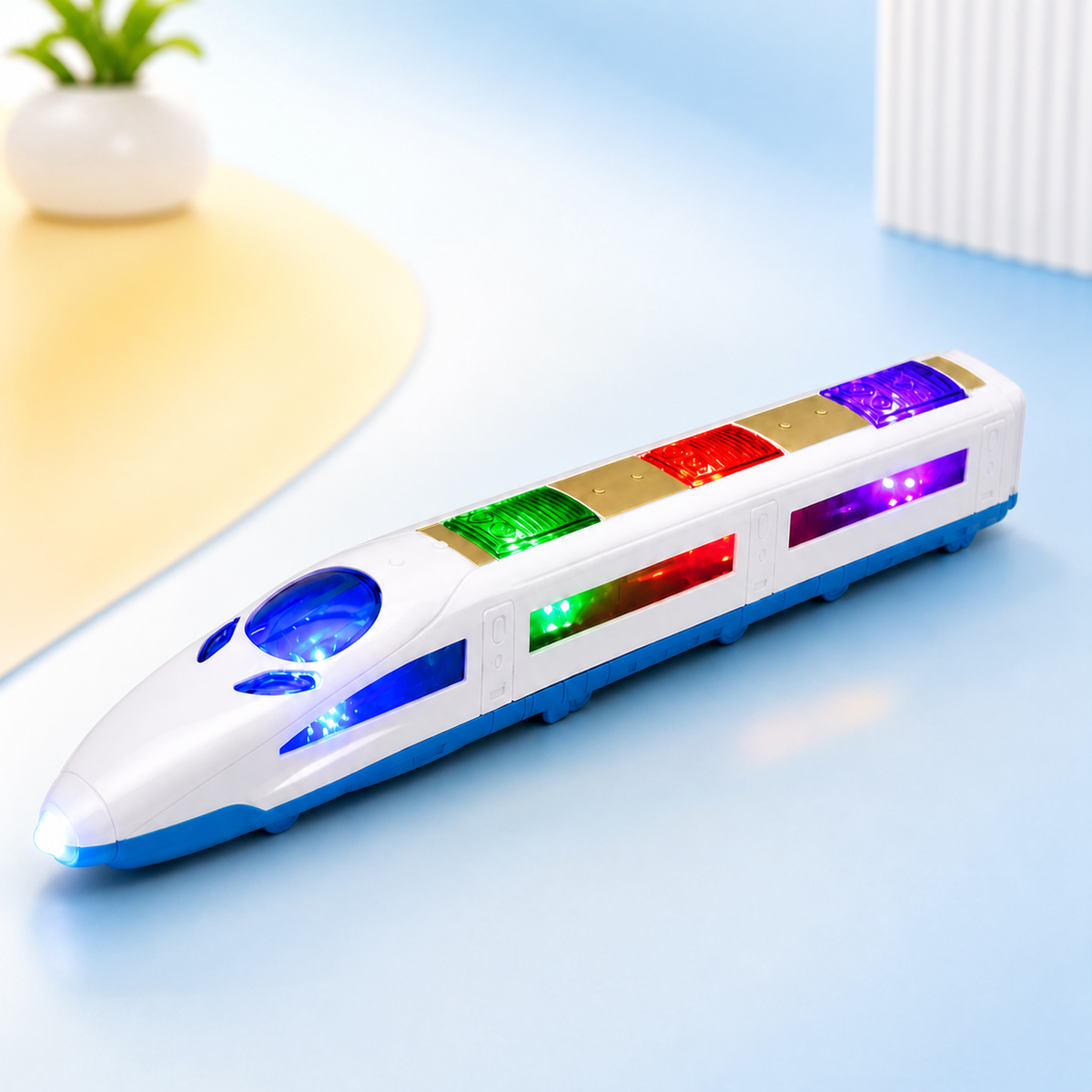 Goyal's High Speed Bullet Train for Kids with 3D Flashing Lights & Funny Musical Sounds