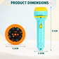Goyal's 3-Slide Projector Flashlight Torch for Kids | 24 Picture Patterns with ABC Alphabets, Animals & Fruits | Educational Image Projector & Night Flashlight | Random Colour