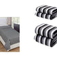 Goyal's Polar Fleece Single Bed Stripes Design AC Blanket Pack of 2 - (Black & White)