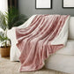 Goyal’s Ultra Soft Flannel Sherpa Blanket for Winter | Single Bed Reversible Plush Blanket 55 x 90 Inches | Thick, Warm & Cozy Dual Layer Microfibre Throw | Fade & Wrinkle Resistant - Pink