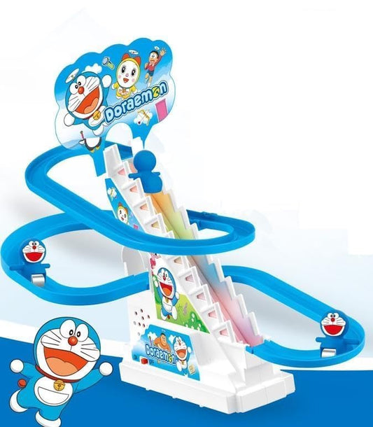 Goyal's Cartoons Track Racing Toys for Kids - Small Cartoons Stair Climbing Toys for Kids, Escalator Toy with Lights and Music - 3 Cartoon Included