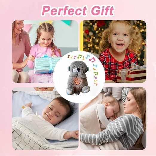 Goyal's Breathing Teddy Bear with Music for Baby Sensory Sleep Lights Rhythmic Soft Toy, Lights and Breathing Motion, Breathing Toy Teddy Bear with Lights | Best Gift for Kids (Pink)