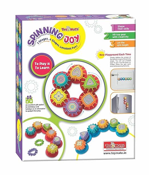 Goyal's Spinning Joy - A Shape ‘N’ Spin Gear Sorter, Developmental Activity Toy for Kids Ages 2-4 Years Toddlers Sortering Game with Multiple Colors and Shapes