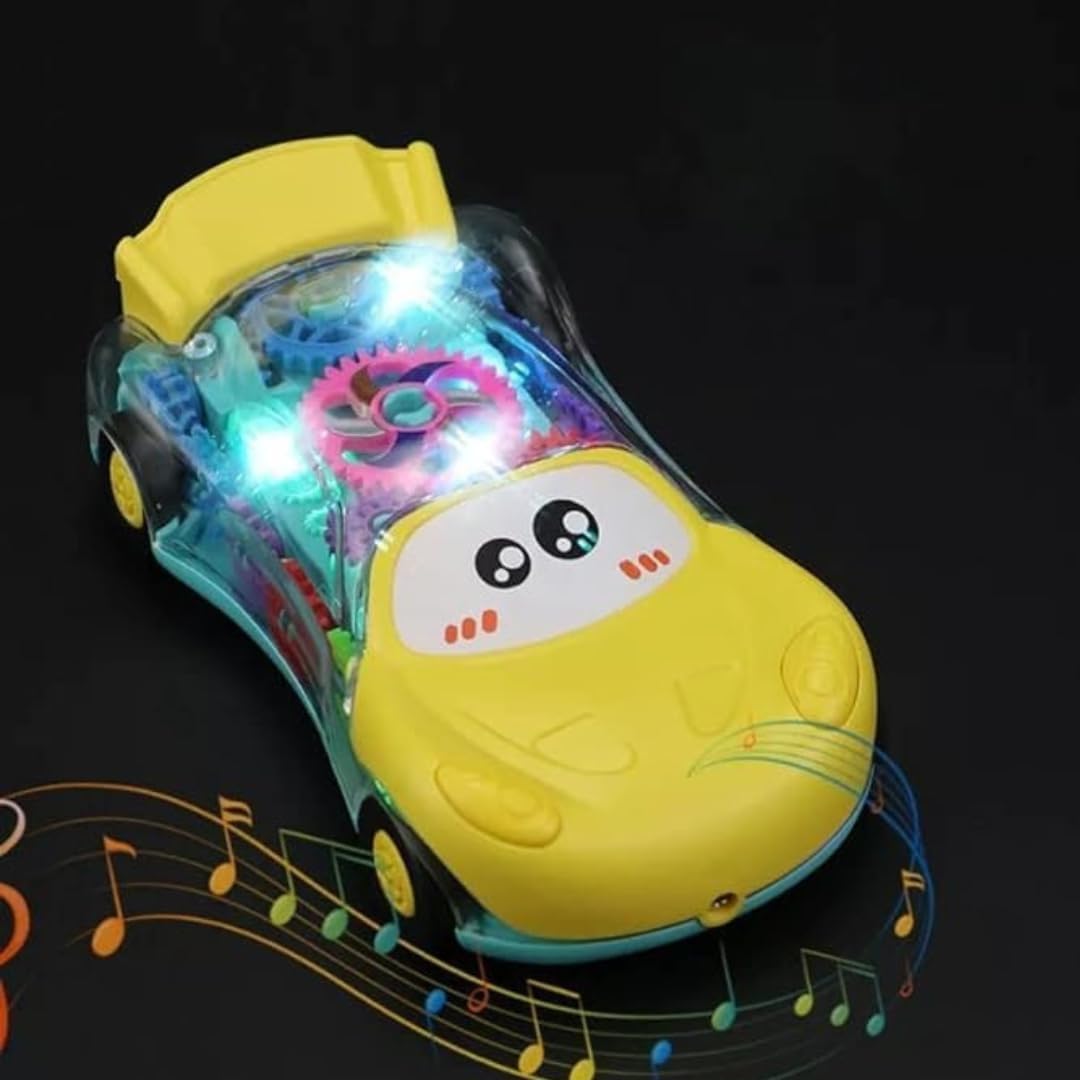 Goyal's Pretend Play 2 in 1 Cell Phone Toy Car for Kids, Toddlers with Musical Sound, Ringtones, 3D Concept Gear and Lights Car for Girls & Boys | Dummy Mobile | Piano Car