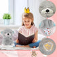 Goyal's Breathing Teddy Bear with Music for Baby Sensory Sleep Lights Rhythmic Soft Toy, Lights and Breathing Motion, Breathing Toy Teddy Bear with Lights | Best Gift for Kids (Dark Grey)