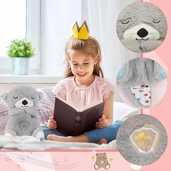 Goyal's Breathing Teddy Bear with Music for Baby Sensory Sleep Lights Rhythmic Soft Toy, Lights and Breathing Motion, Breathing Toy Teddy Bear with Lights | Best Gift for Kids (Pink)