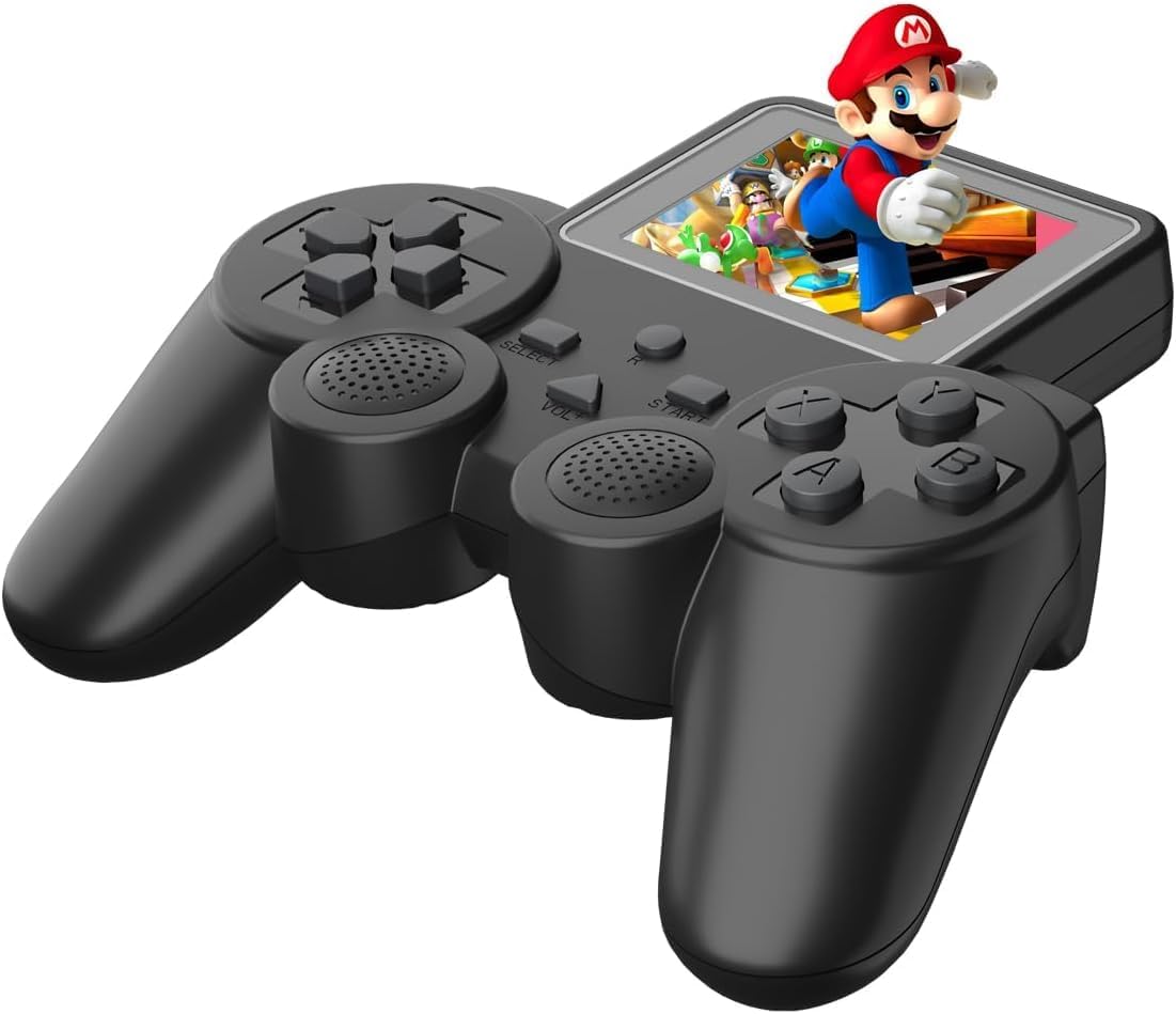 Goyal's S10 Controller Gamepad Digital Game Player, 520 in 1 Classic Games, Built-in Screen, Black, Connect TV