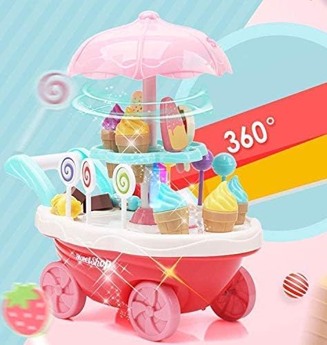 Goyal's Ice Cream Toy Sweet Cart Play Set for Kids Pretend Play Food - Educational Ice-Cream Trolley Truck Great Gift for Girls and Boys Ages 3-12 Years Old ( Non Musical)