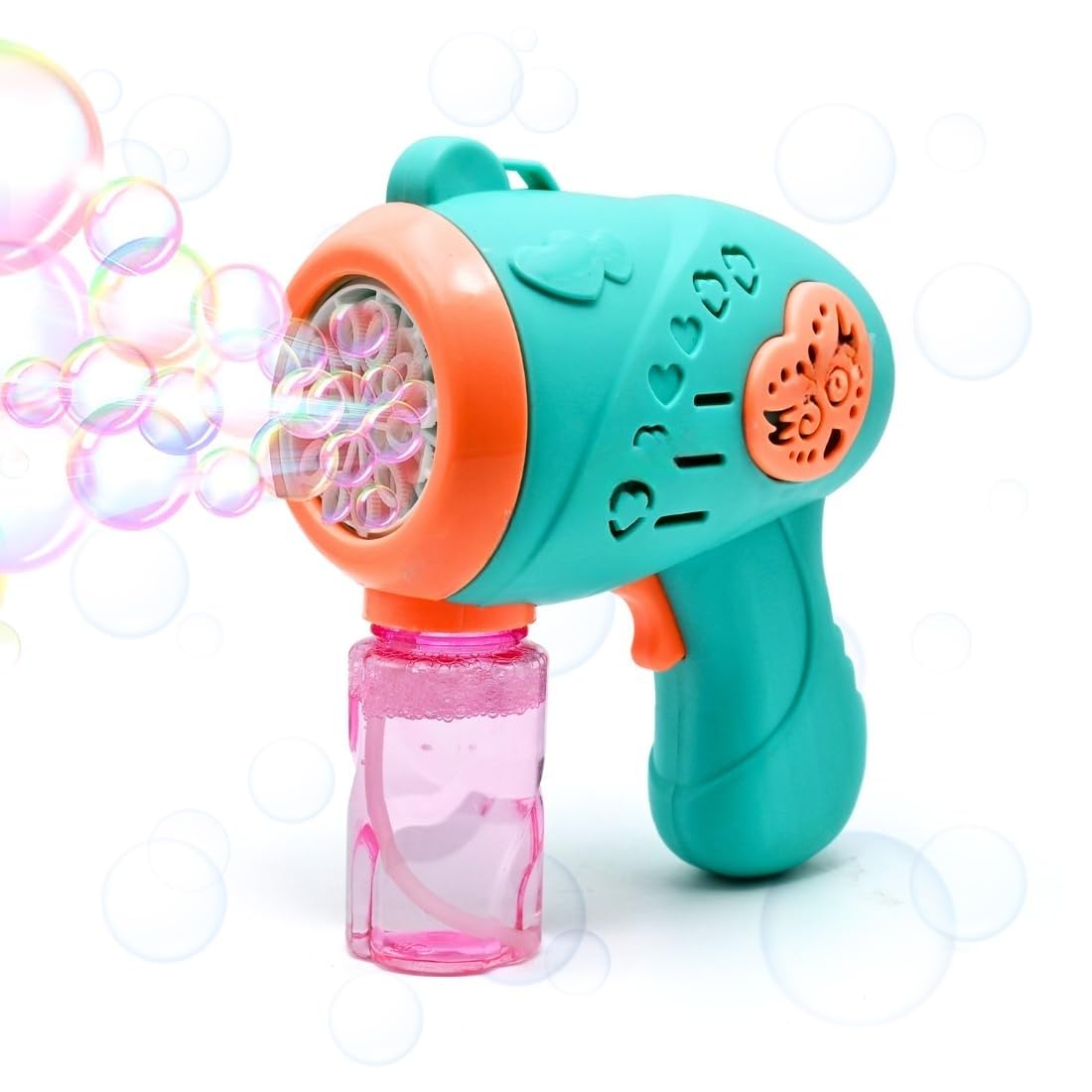 Goyal's Bubble Machine for Kids Automatic Bubble Gun Leak-Proof Design with 1 Bubble Solution (Multicolor)