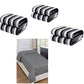 Goyal's Polar Fleece Single Bed Stripes Design AC Blanket Pack of 3 - (Black & White)